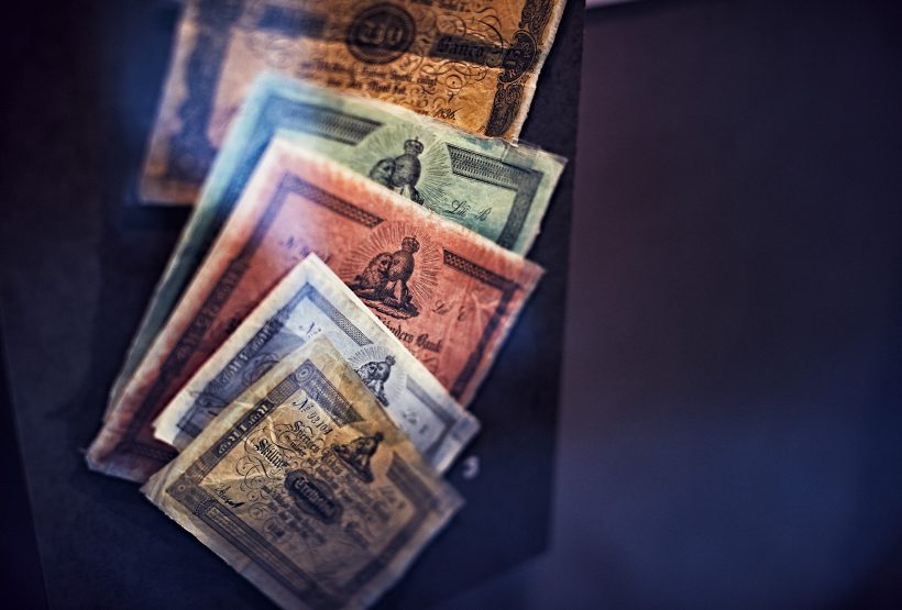 Close up on banknotes