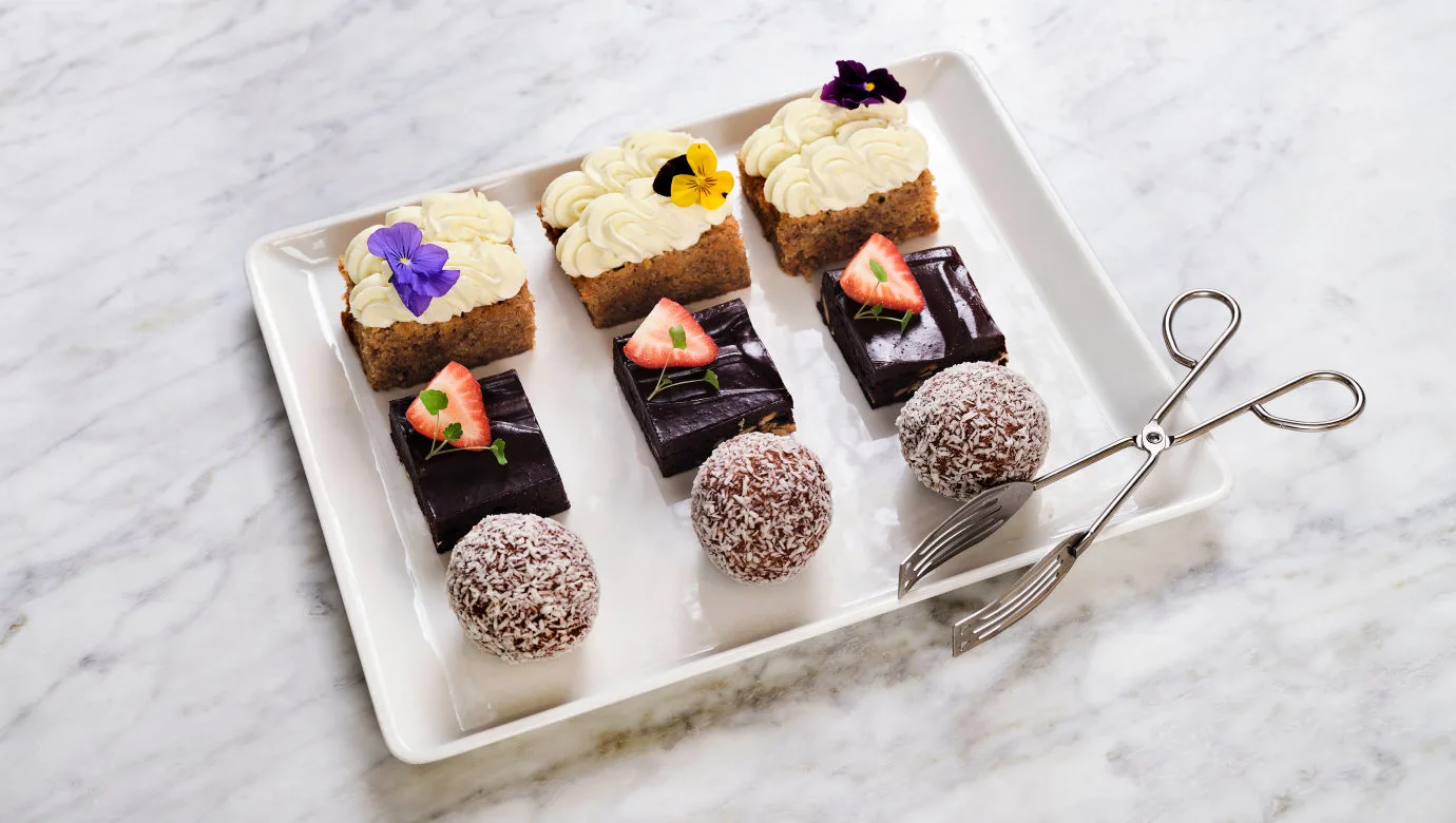 Baked goods on a platter