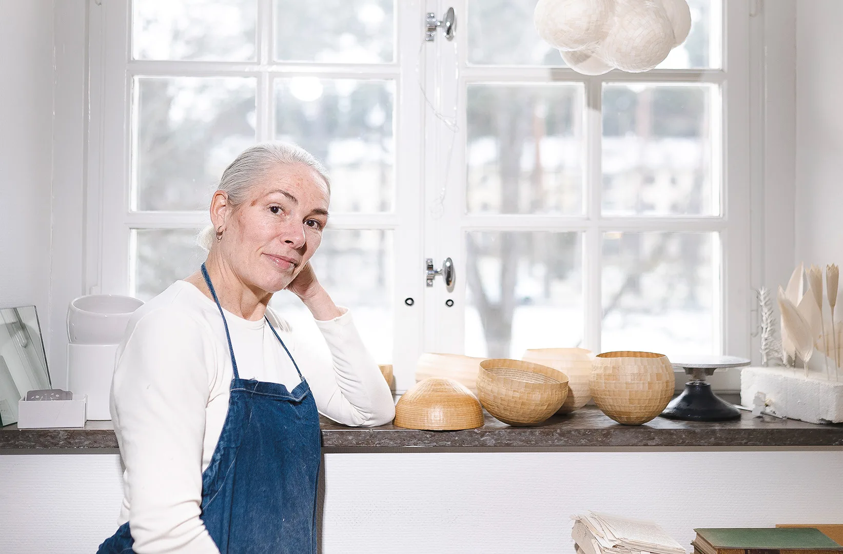 Cecilia Levy i hennes ateljé